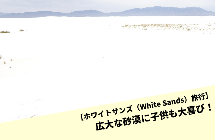 【ホワイトサンズ（White Sands）旅行】広大な砂漠に子供も大喜び！