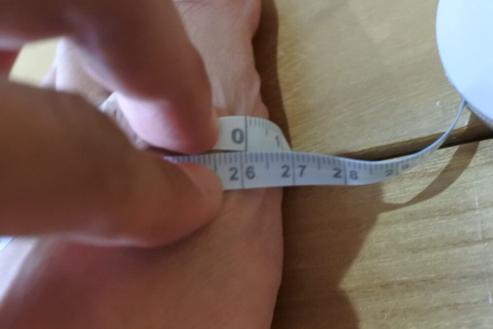足のサイズ　測定