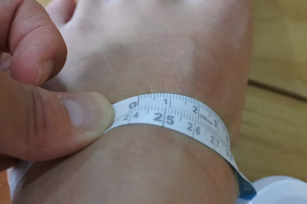 足のサイズ　測定